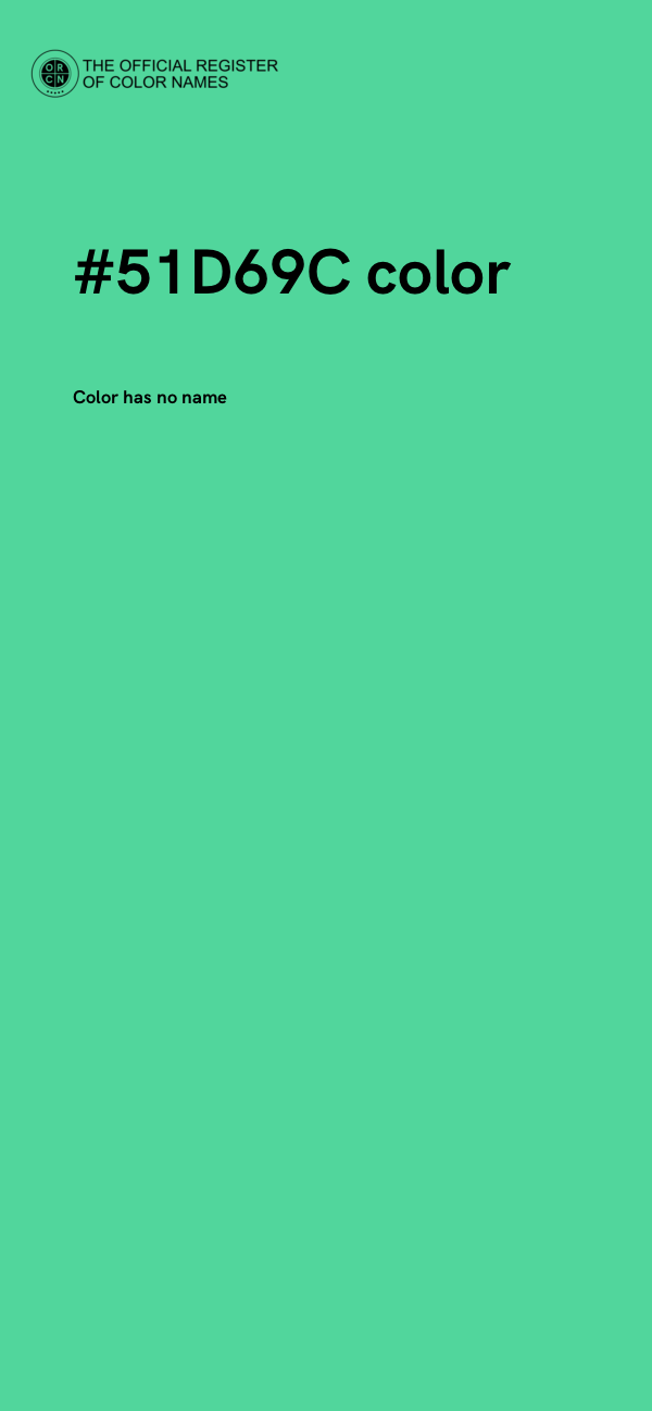 #51D69C color image