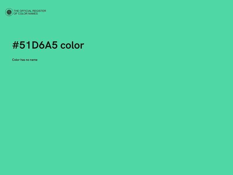 #51D6A5 color image