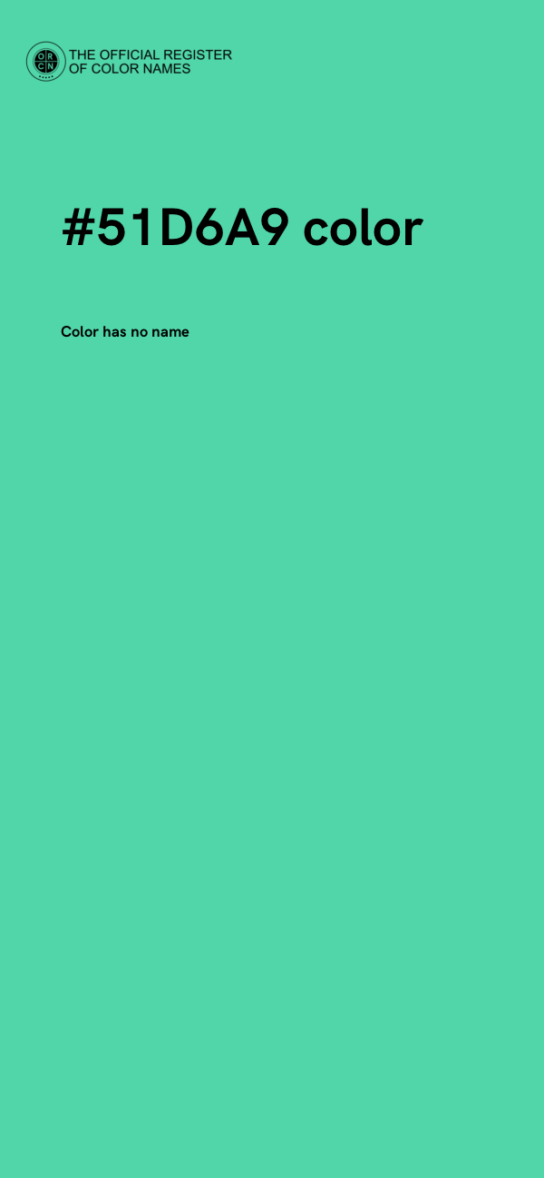 #51D6A9 color image