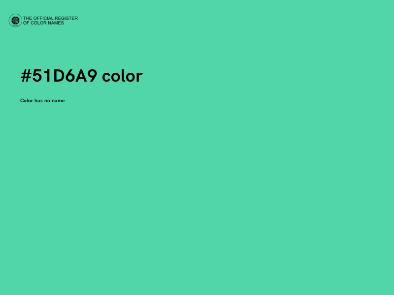 #51D6A9 color image