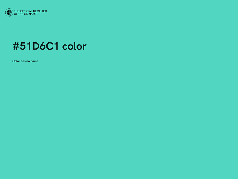 #51D6C1 color image