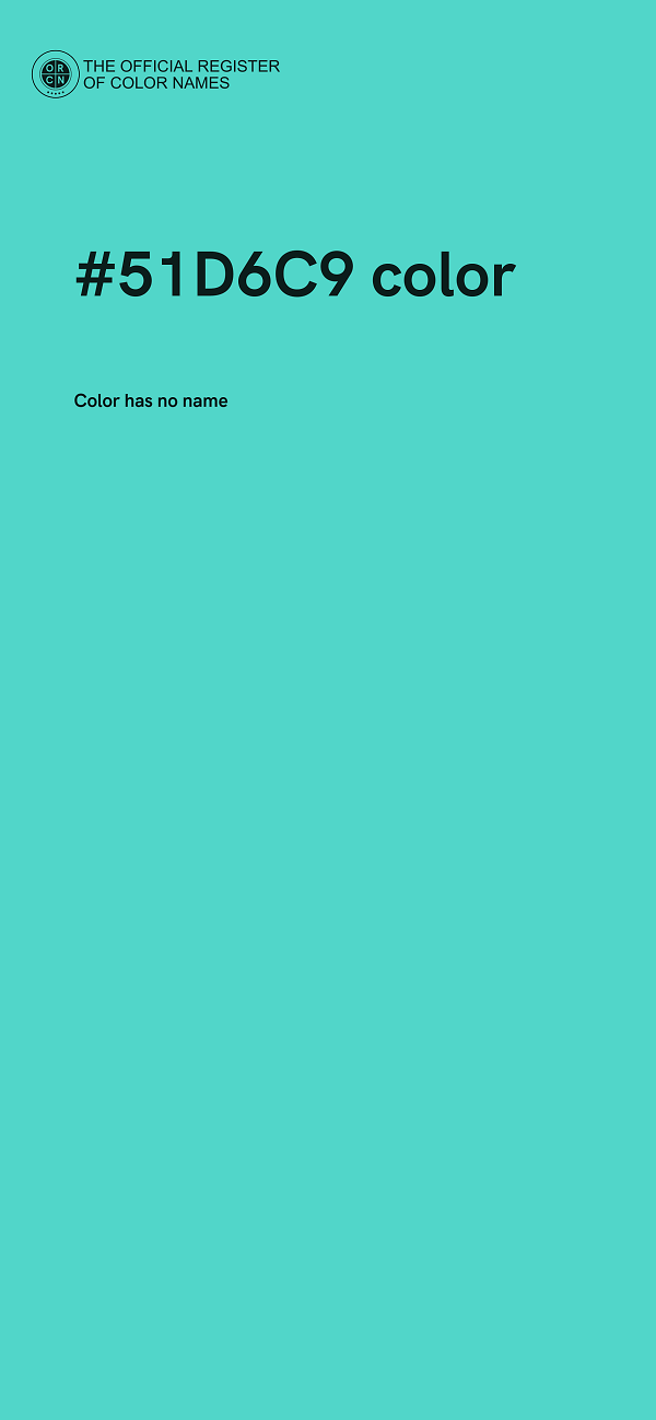 #51D6C9 color image
