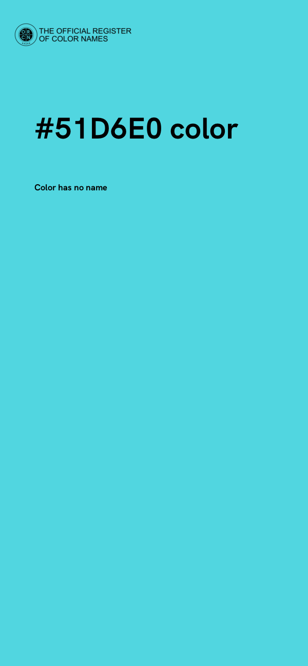 #51D6E0 color image