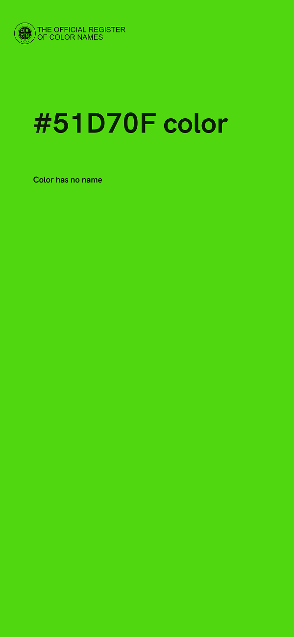#51D70F color image