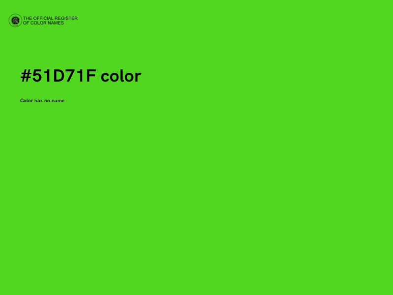 #51D71F color image