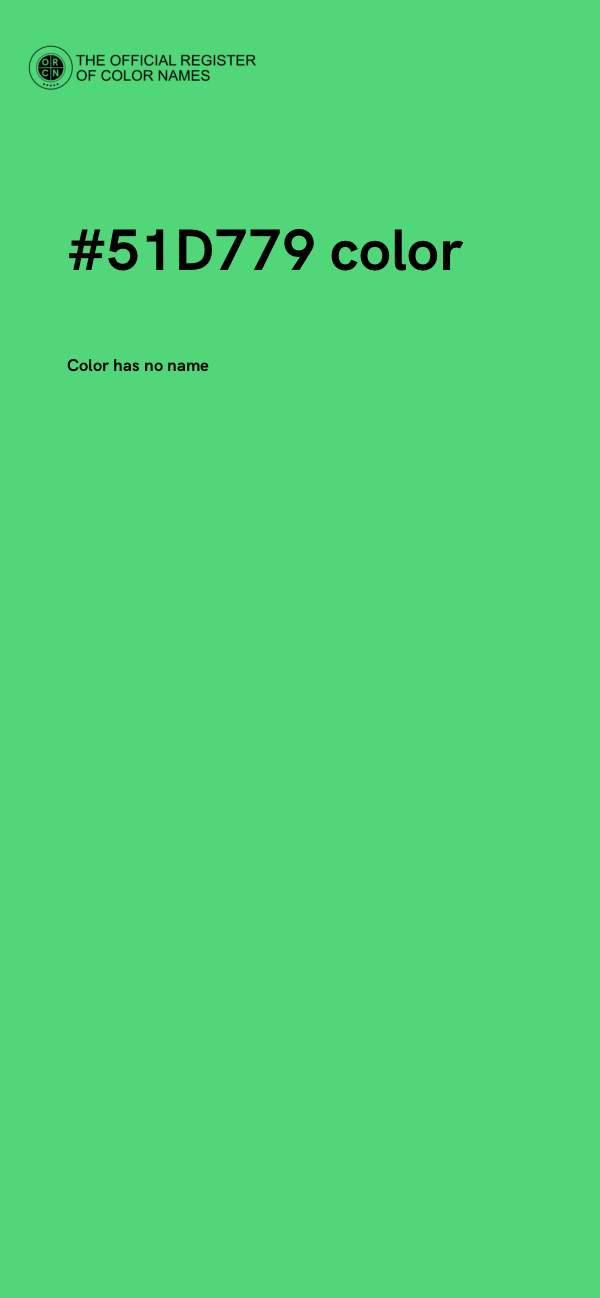 #51D779 color image