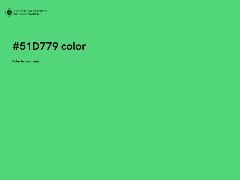 #51D779 color image