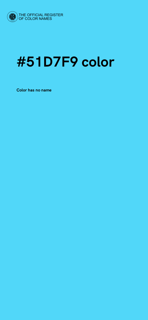 #51D7F9 color image