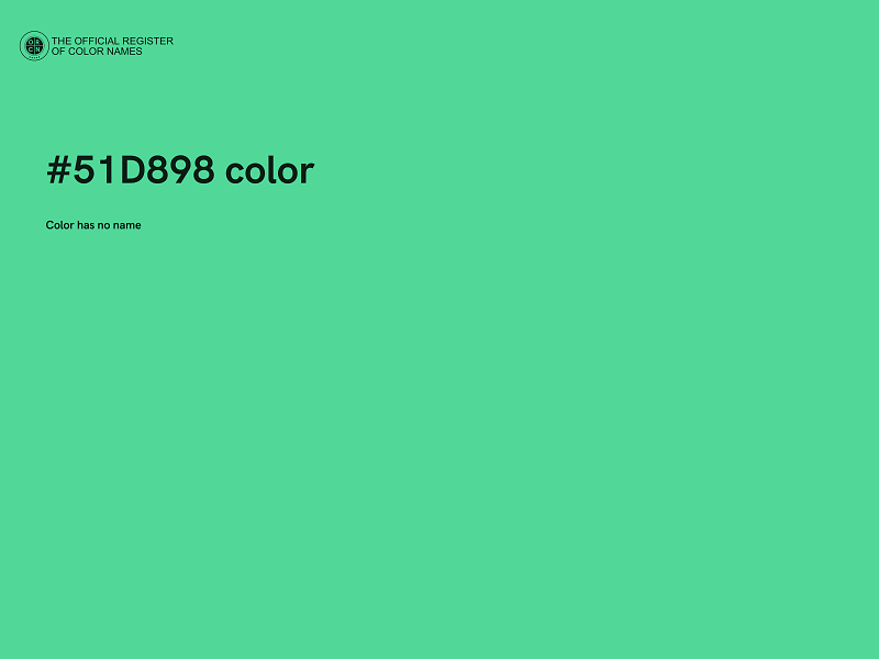 #51D898 color image