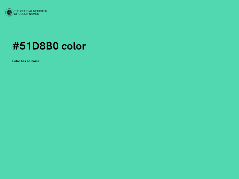 #51D8B0 color image