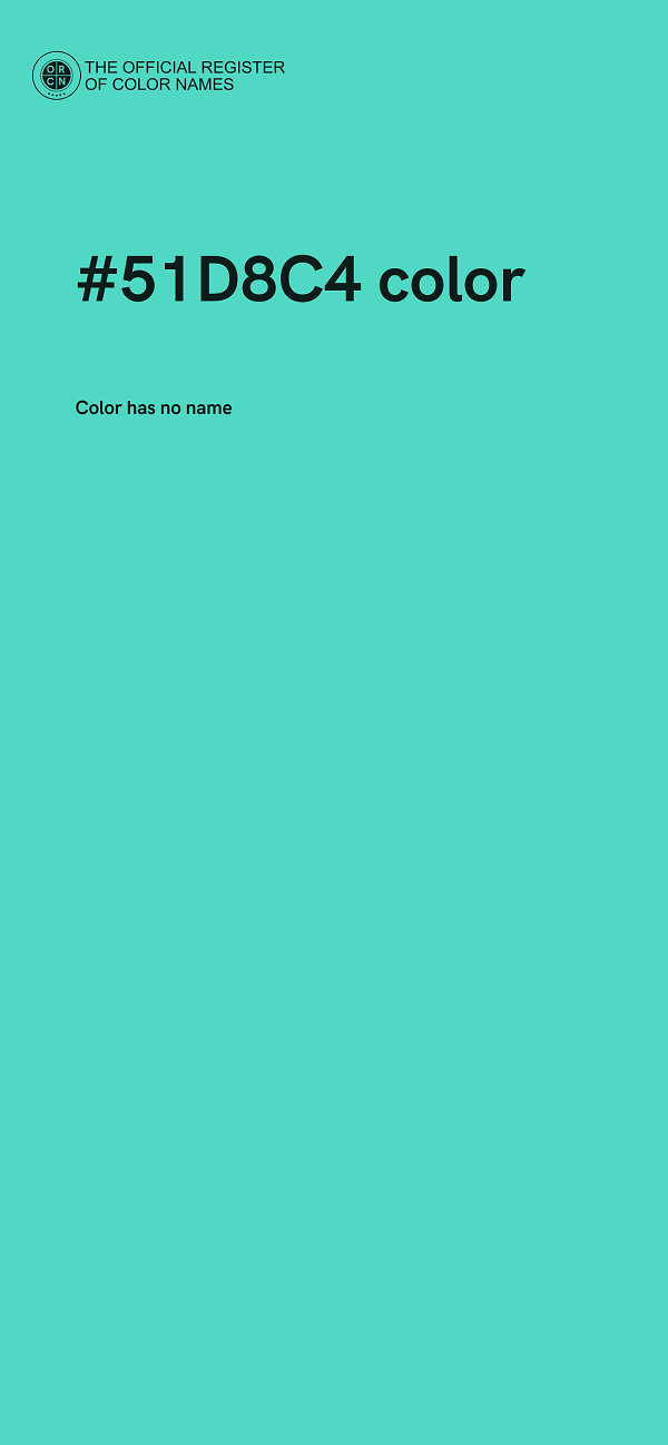 #51D8C4 color image