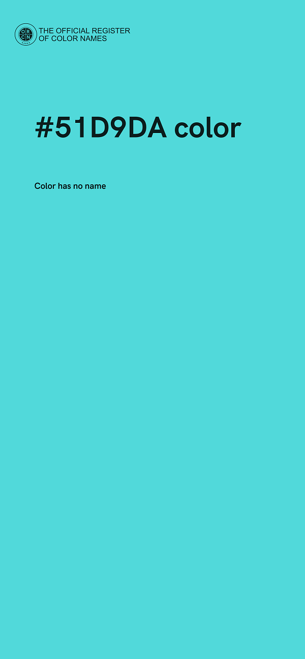 #51D9DA color image