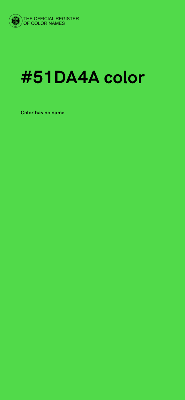 #51DA4A color image