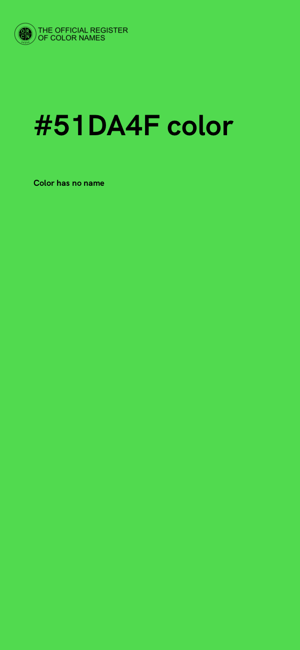 #51DA4F color image