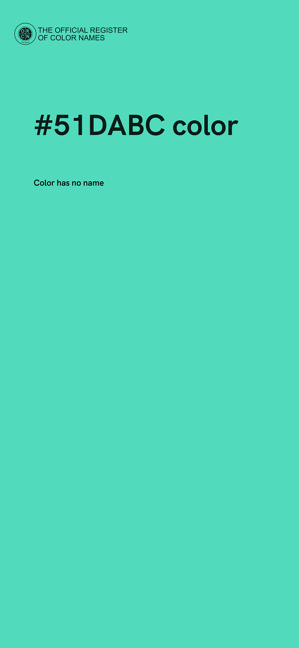 #51DABC color image