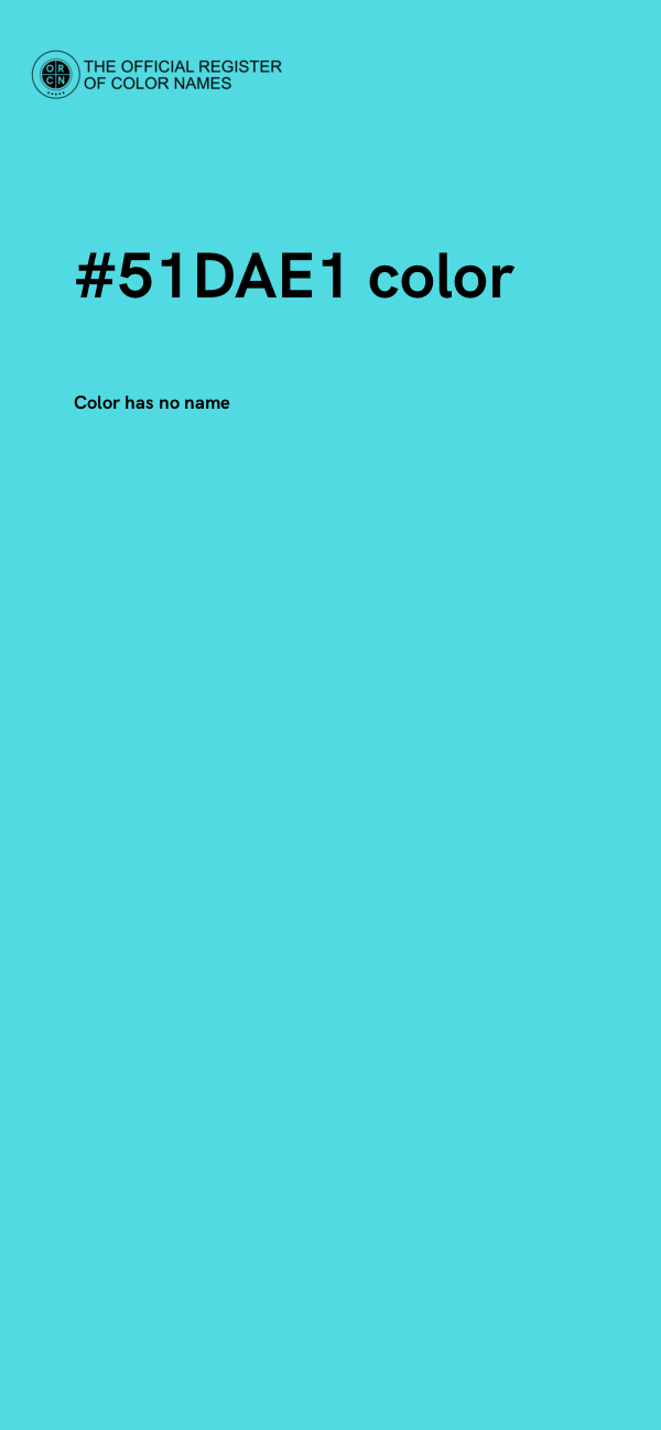 #51DAE1 color image