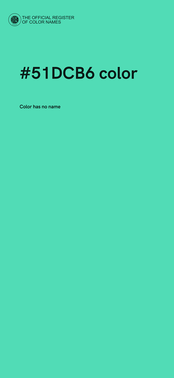 #51DCB6 color image