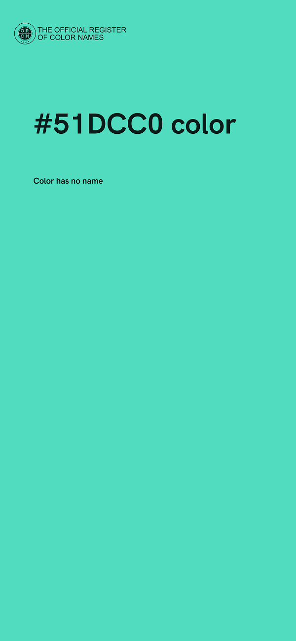 #51DCC0 color image