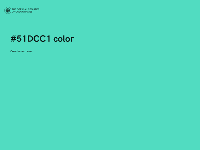 #51DCC1 color image