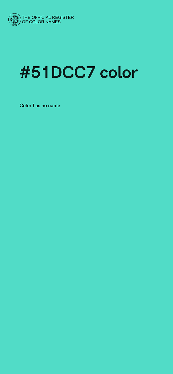 #51DCC7 color image