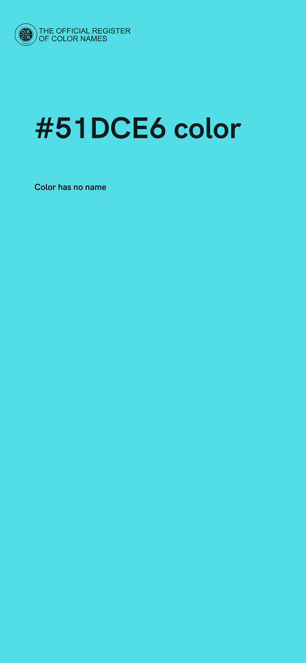 #51DCE6 color image