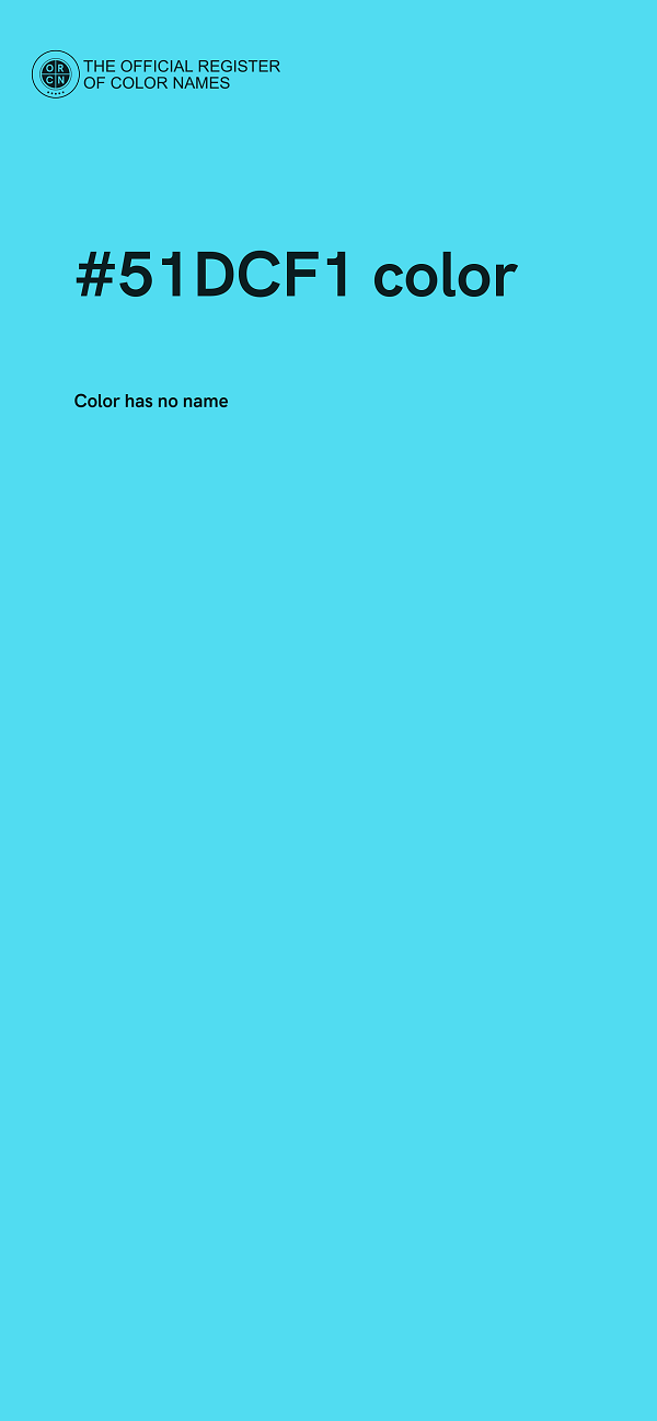 #51DCF1 color image