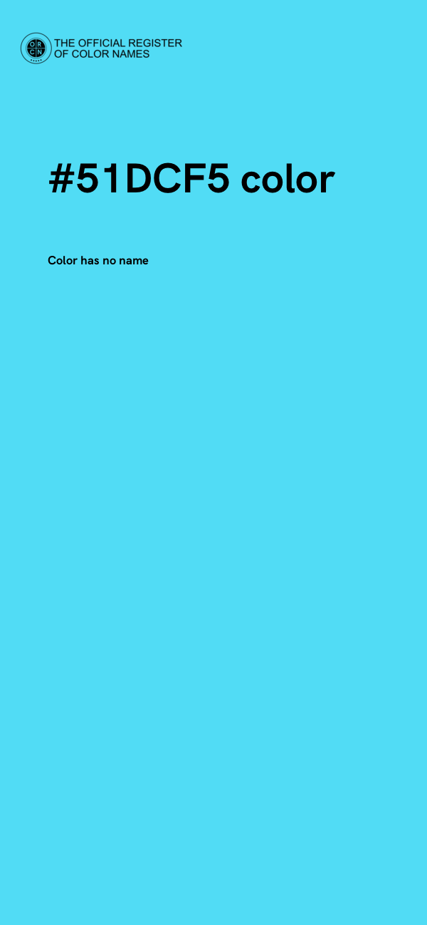 #51DCF5 color image