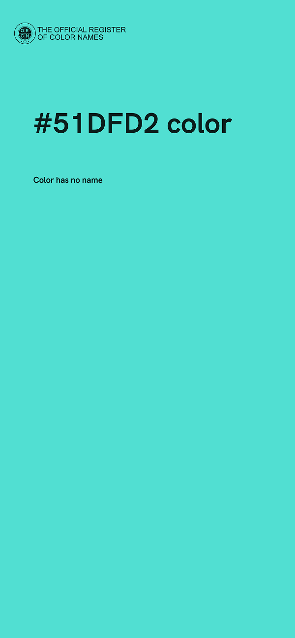 #51DFD2 color image