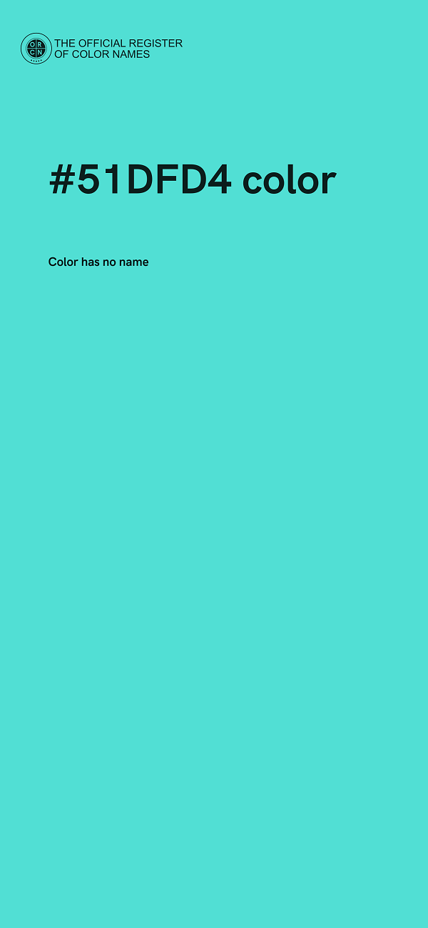 #51DFD4 color image