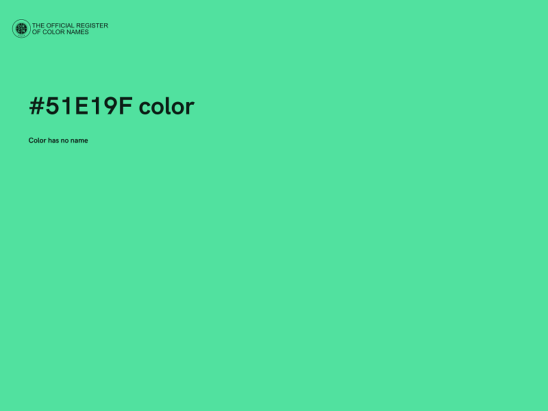 #51E19F color image