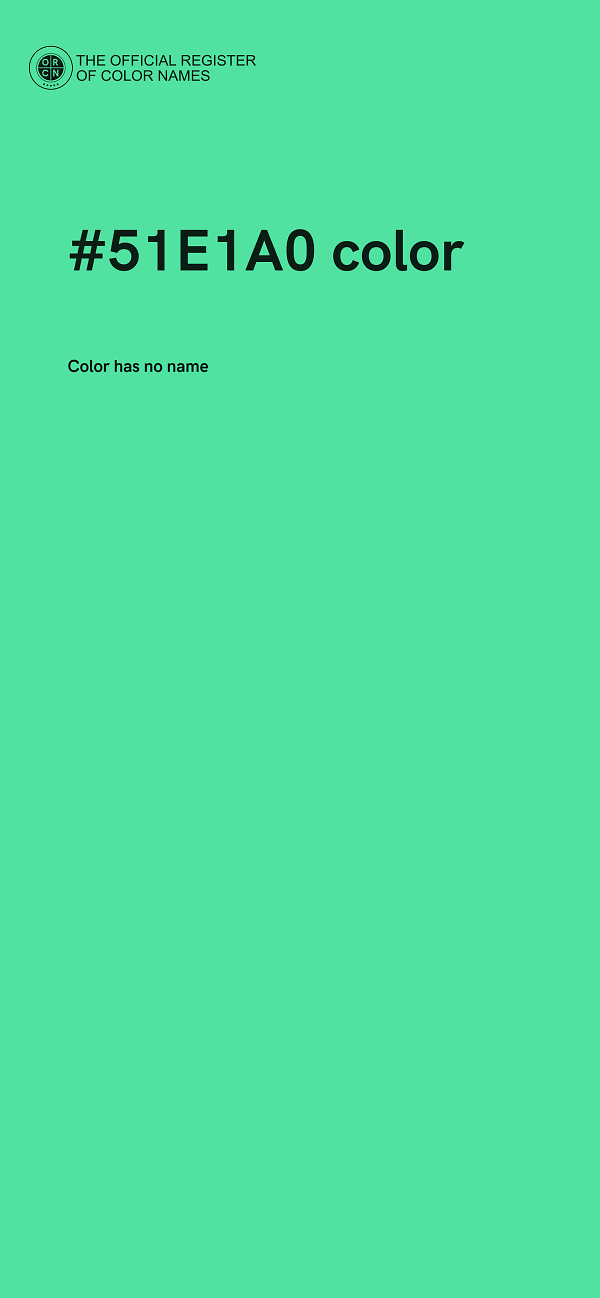 #51E1A0 color image