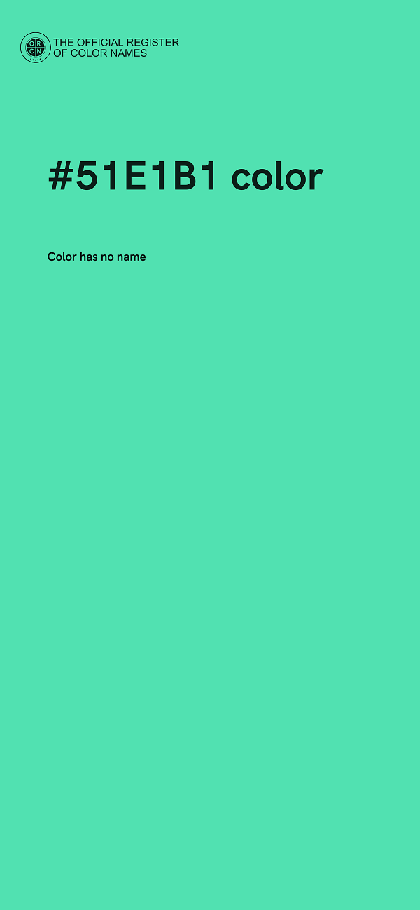 #51E1B1 color image