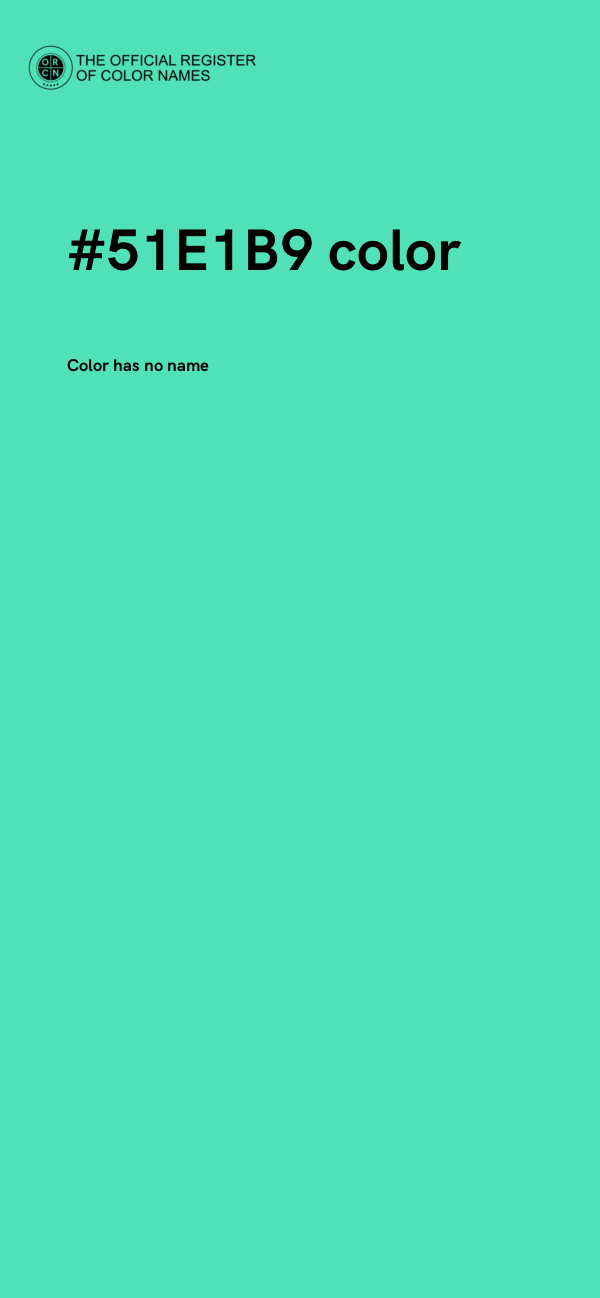 #51E1B9 color image
