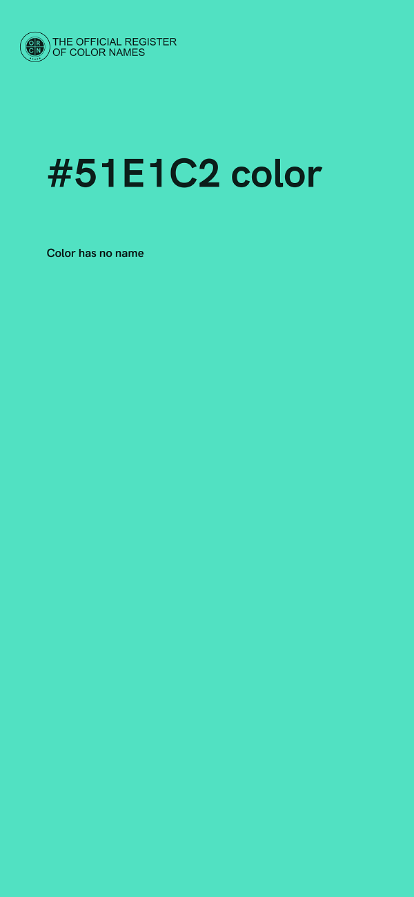 #51E1C2 color image