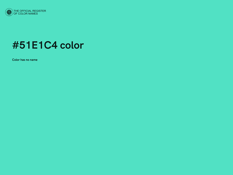 #51E1C4 color image