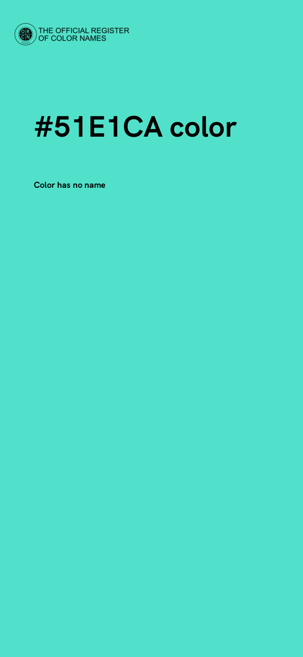#51E1CA color image