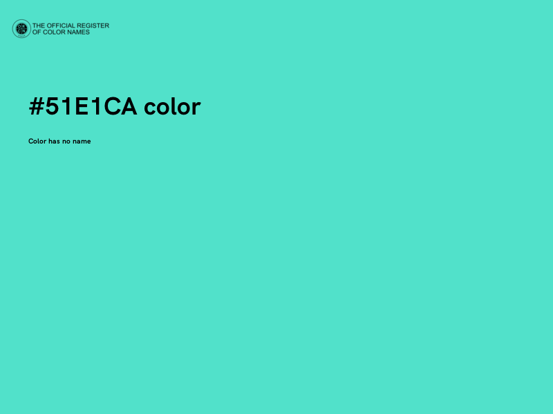 #51E1CA color image