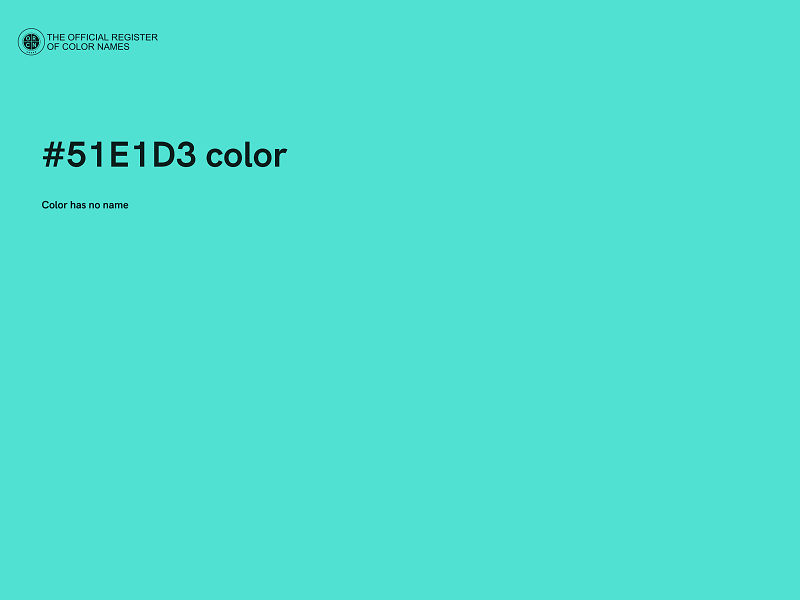 #51E1D3 color image