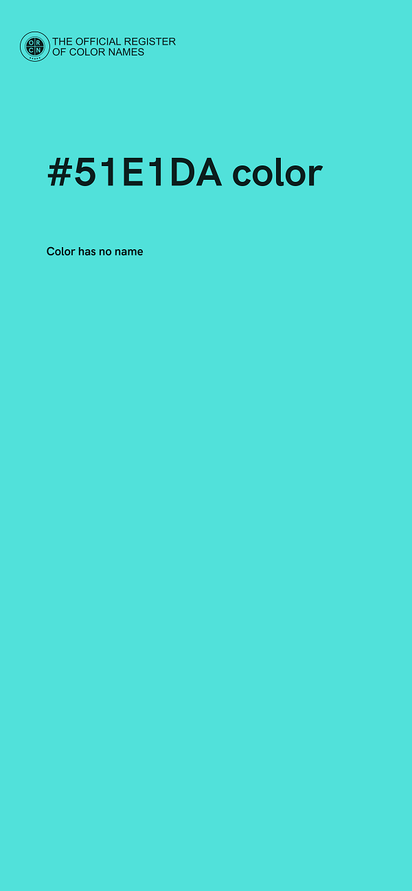 #51E1DA color image