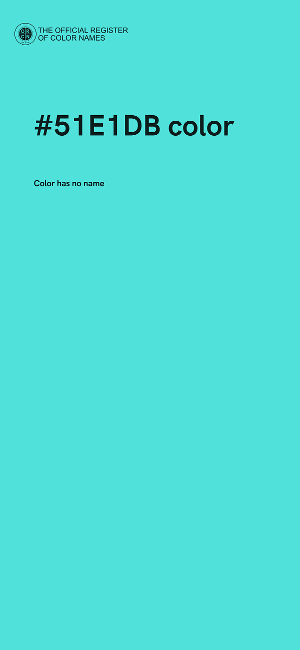 #51E1DB color image