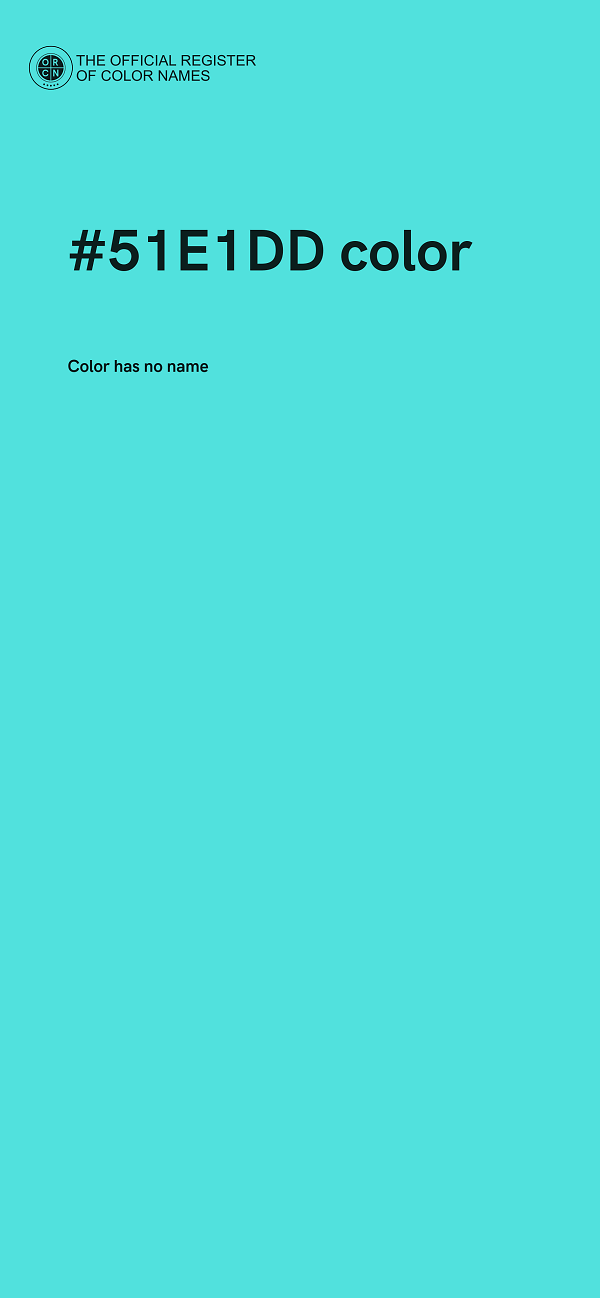 #51E1DD color image