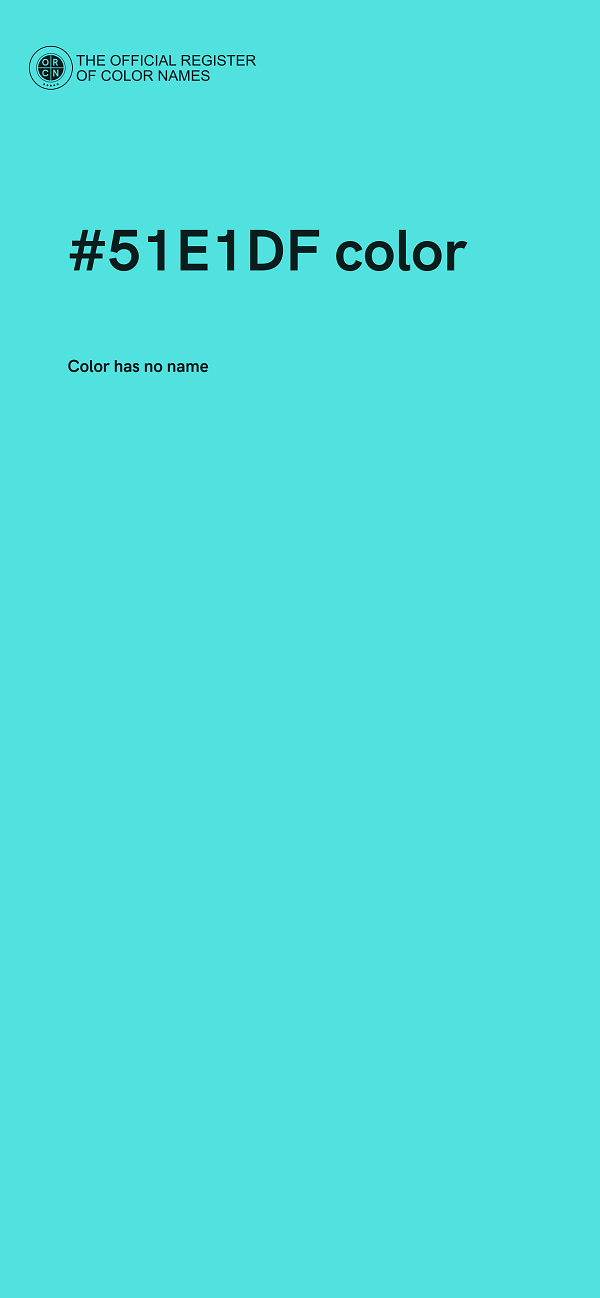#51E1DF color image