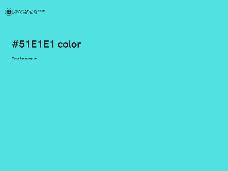#51E1E1 color image