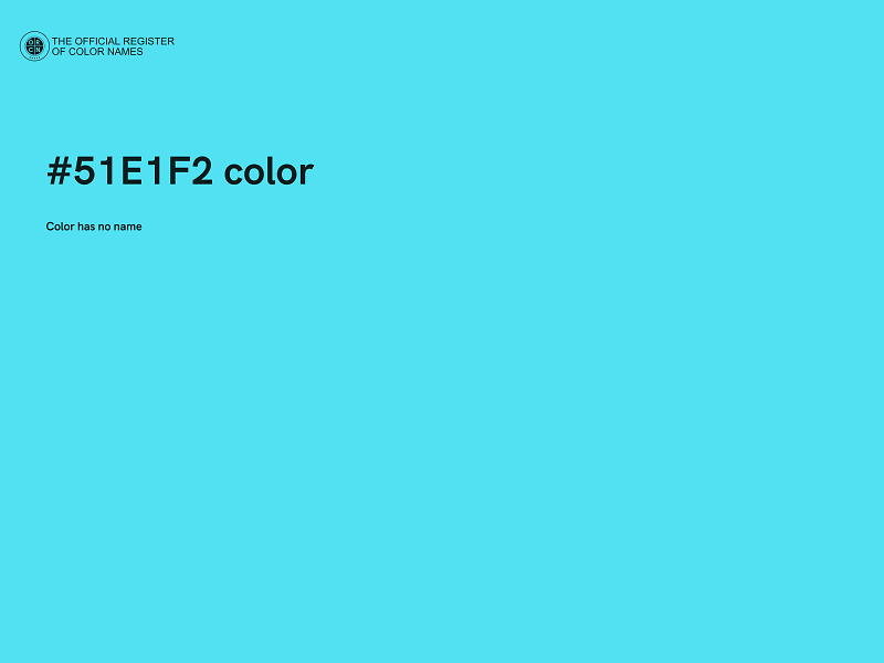 #51E1F2 color image