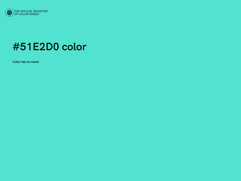 #51E2D0 color image