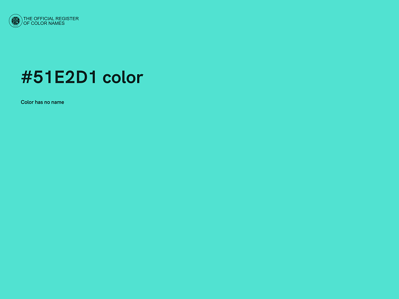 #51E2D1 color image