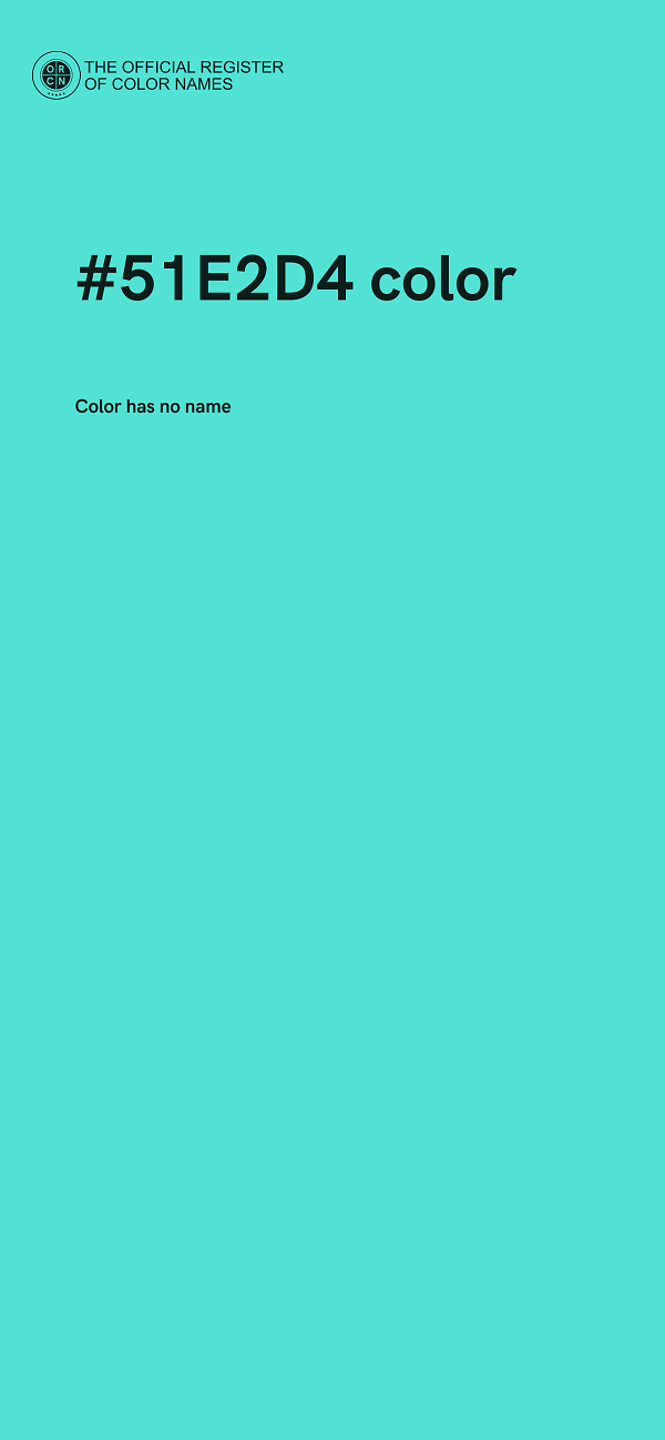 #51E2D4 color image