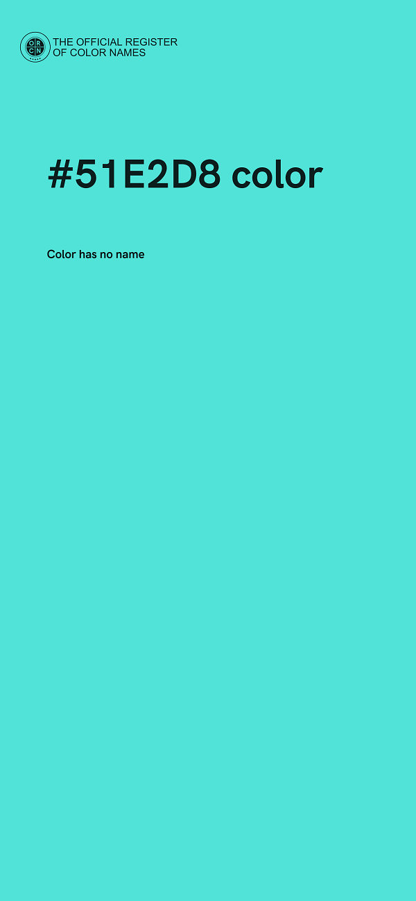 #51E2D8 color image