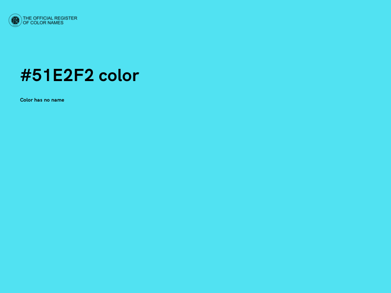 #51E2F2 color image