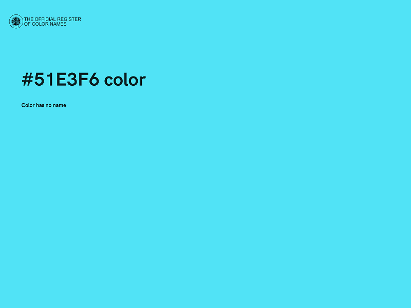 #51E3F6 color image